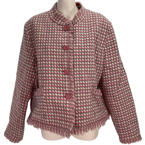Pendleton Jackets & Blazers - Vintage Pendleton Blazer Pink Wool Coat Jacket Blazer Womens Size 14